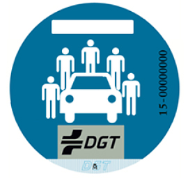 Etiqueta DGT de vehículo compartido