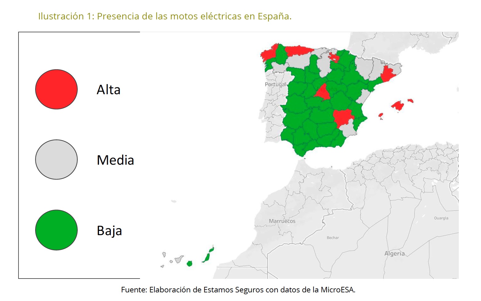 Mapa de las motos eléctricas en España